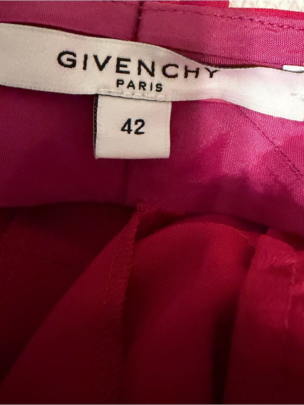 Givenchy Vibrant Pink Straight-Leg Trousers Pants NWOT - Picture 3 of 5
